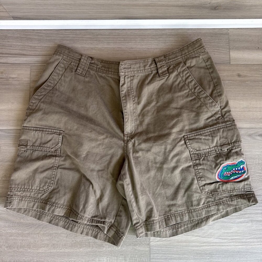 UF Florida Gators Columbia‎ Khaki Tan Cargo Shorts Men's Size 36